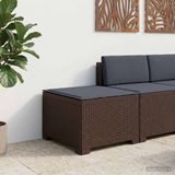 vidaXL Eénpersoons Tuinbank met Kussen Rattan Look PP Bruin