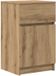 vidaXL Nachtkastje 39x35x65 cm bewerkt hout artisanaal eikenkleur