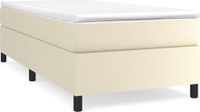Boxspring Boxspring avec matelas similicuir crème 90x190 cm