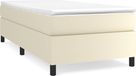 Boxspring Boxspring avec matelas similicuir crème 90x190 cm