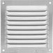 AMIG Ventilatierooster/muurrooster - 100 x 100mm - aluminium - zilver - schoepenrooster