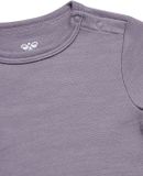 Hummel Baby Romper Lange Mouwen Effen Unisex Viscose Merino Wol Interlock Stof Gray Ridge 9-12 mnd