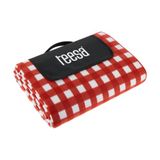 Teesa deken picknickmat met isolatie 200 x 300 cm rood geruit TSA8904-1