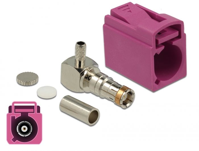 DeLOCK 89720 Coaxconnector - Violet - Polybag