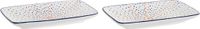 DKD Home Decor Snackdienblad Porselein (23 x 12 x 5 cm) (2 Stuks)