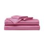 Betsey Johnson Satin Collection Bed Sheet Set – Silky & Soft, Premium 4-delig satijnen beddengoed, machinewasbaar voor Easy Care, Queen, Pink
