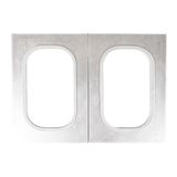 1 Oblong 1 stuk – vorm voor boten 20 x 28 cm zilver aluminium