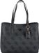 GUESS Meridian II Girlfriend Tote Bag Coal Logo donkergrijs
