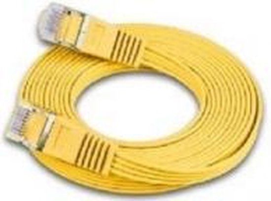 SLIM Patchcords SLIM UTP netwerkkabel Geel 25 m Cat6 U/UTP (UTP)