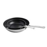 KitchenAid, koekenpannenset, 28 cm, 2-delig, PFAS-vrij, keramische antiaanbaklaag, roestvrij staal, geschikt voor inductie, ovenbestendig tot 220 °C, vaatwasserbestendig