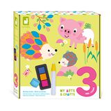 JANOD - My Arts & Crafts – 3 jaar – creatieve multiactiviteitsset – 8 illustraties – creatieve vrijetijdsset voor kinderen – leren fijne motoriek en concentratie – J07746