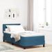 Maison Exclusive - Lit boxspring avec matelas, bleu foncé, 100 x 200 cm, velours
