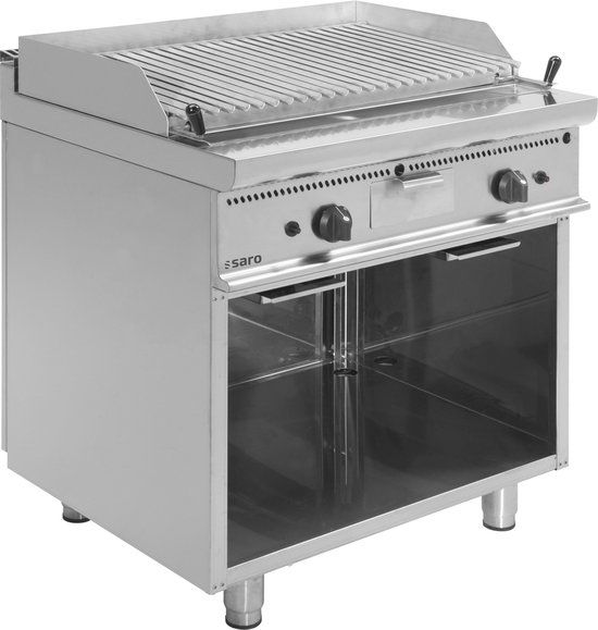 Saro E7/BS1BA Gas Lava Steengrill - 400x700x850mm - 8000W