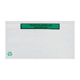 OFITURIA Bolsas Portadocumentos de Papel Transparente para Enviar Paquetes con Autocierre Adhesivo Fácil y Resistente. Bolsas para Embalaje de Correo y Envíos Seguros (100 UDS, 240X135), COM0397