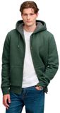 Superdry - Borg gevoerde hoodie met rits - Heren - Denver groen gemêleerd - Maat M