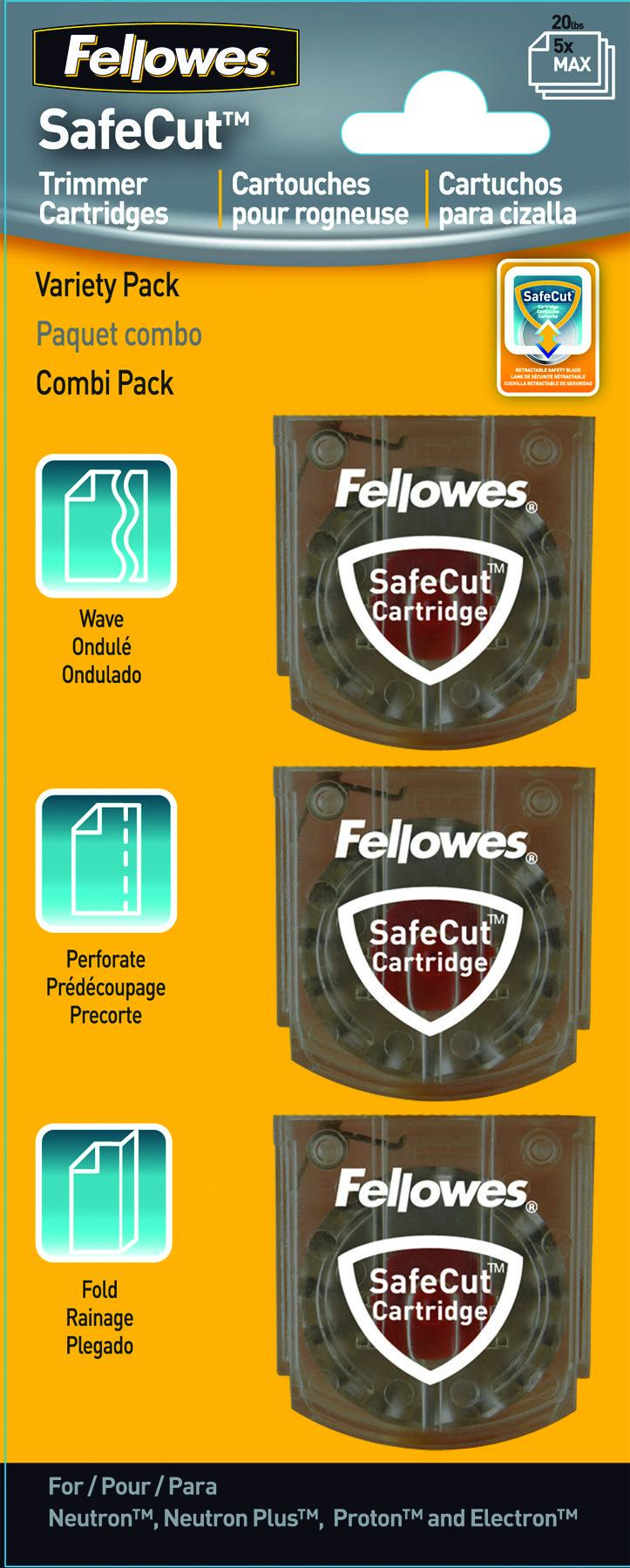 Fellowes SafeCut vervangende snijmessen - 3 pack