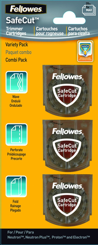Fellowes SafeCut Reserve Snijmessen - 3 stuks - Transparant