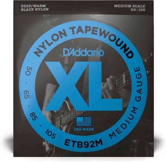 D'ADDARIO ETB92M middelgrote snaren voor basgitaar, omwikkeld, 50-105