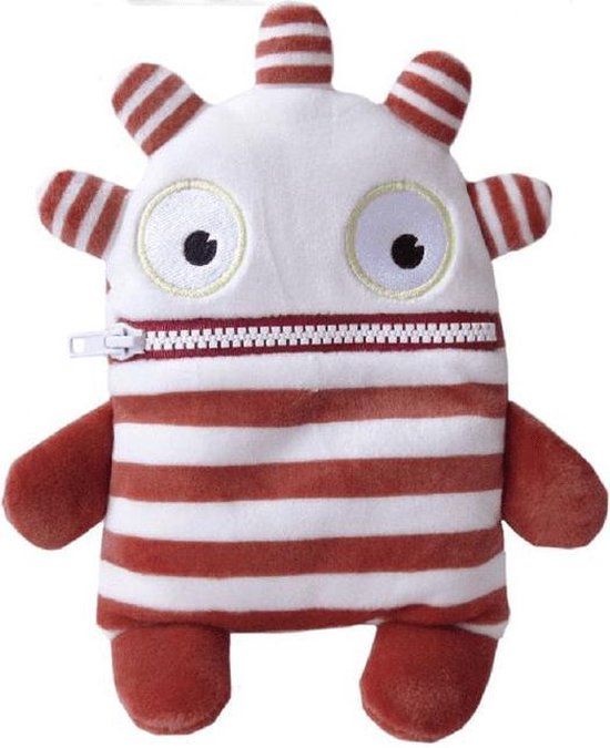 Zorgenvriendje Saggo Knuffel - 25 cm - Rood/Wit