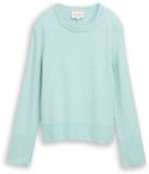 Tom Tailor - Gebreide trui met kasjmier - Maat L - dusty light green melange