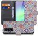 B2Ctelecom Book Case Samsung Galaxy A37 Tegelpatroon met Pasjeshouder