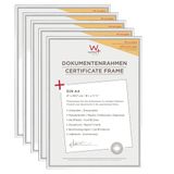 walther design KVX130S5 New Lifestyle fotolijsten met kunstglas, 21 x 29,7 cm, zilver, 5-pack