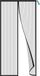 Unyqoos® Moustiquaire pour porte, magnétique, 70x210 cm, noir