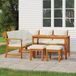 Maison Exclusive - Ensemble de jardin pour le jardin, composé de 6 pièces, avec coussins, en bois d'acacia massif