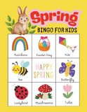 Spring Bingo for Kids: Seasonal Games for Preschoolers, Spring Day Activity for Primary School