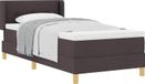 vidaXL Boxspringbed met hoofdeinde, donkerbruin, 200 x 80 cm, gestoffeerd