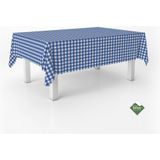 ECOMMERC3 Vichy Tafelkleed, vuilafstotend, rechthoekig, 180 x 140 cm, Vichy tafelkleed, extra zacht en waterdicht, koningsblauw