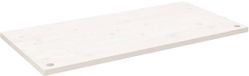 vidaXL Bureaublad 100x60x2,5 cm massief grenenhout wit