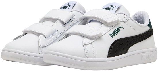 Puma Smash 3.0 L V PS Sneakers Junior Wit - Zwart - Donkergroen
