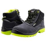 Bellota 7230945S1P Veiligheidslaarzen voor dames en heren (maat 45) van ademend splitleer, licht en krasbestendig, zwart en groen.