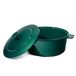 Granitestone Diamond 6,5 Quart Hollandse ovenpot met deksel, ultra anti-aanbaklaag gezond mineraal & diamant coating, zelflagend deksel, metalen gebruiksvoorwerp, 100% PFOA vrij, groen