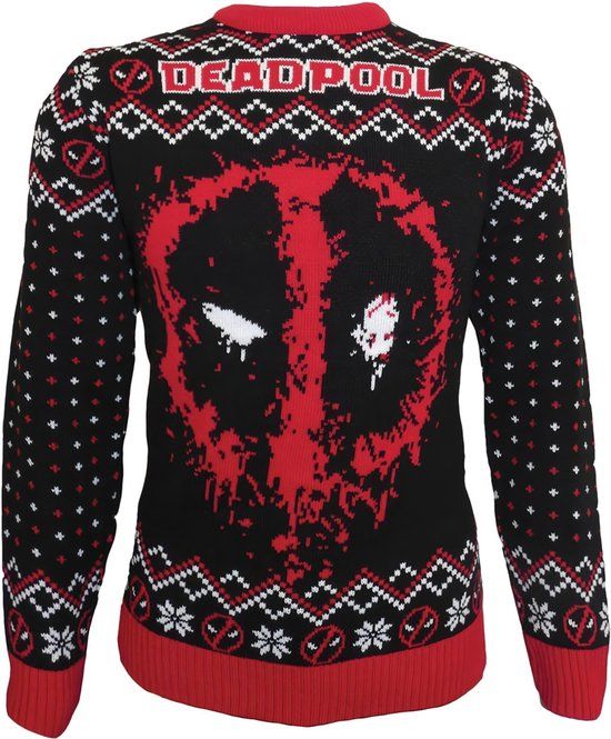 Deadpool Deadpool - Spray Heren Christmas jumper - zwart/rood/wit - S