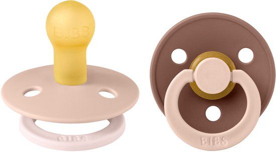BiBs Studio Fusion Fopspeen - Rond - 2 Stuks - 6-18 Mnd - Blush/Woodchuck