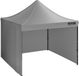 Vevor Partytent 304,8x304,8x320cm Donkergrijs Easy-up partytent Polyester/Staal Waterafstotend 3 kanten met afneembare zijkanten