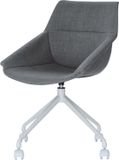 meet powered by PAPERFLOW PAPERFLOW Bezoekersstoel LUGE, 2-delig set, wit/antraciet