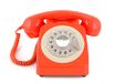 GPO 746 Retro vaste telefoon in jaren '70-stijl met draaibare wijzerplaat - Expandable koord, authentieke beltoon - oranje