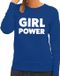 Bellatio Decorations Shoppartners Bv Girl Power tekst sweater blauw dames M