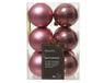 Decoris Kerstbal Set Plastic | 12 Stuks | 6 Centimeter | Roze