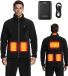 VEVOR Verwarmde Fleece Jas voor Heren, Zwart, S
