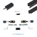 Argenta Xperta set 6m rail - Zwart - wand z. vloerpl. - Enkele deur - Deurdikte 50-55mm - inbouw manual fix