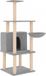 vidaXL Arbre à chat avec poteaux à gratter en sisal 132 cm gris clair