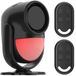 Système d'alarme - Détecteur de mouvement PIR - 125 dB - 2 télécommandes - Noir