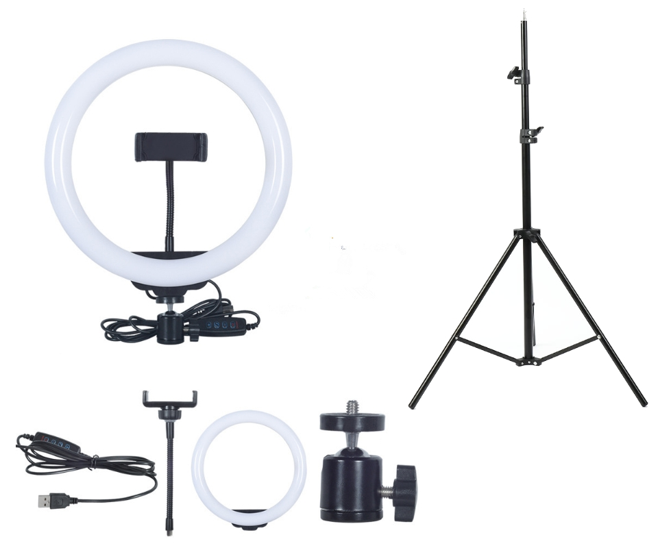 MCOPlus R10+Lampstatief Ringlight Set