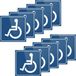 Shenzhen Haorui Industrial Technology Co., Ltd. 10 pièces autocollants universels pour fauteuil roulant bleus - forte adhérence et imperméables