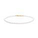 Tamaris Anklet Elegant enkelbandje van gepolijst roestvrij staal, IP goud, glazen parelketting, verstelbaar tot 25 cm, waterdicht en huidvriendelijk
