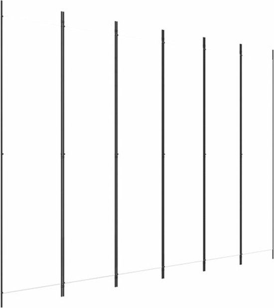 vidaXL Kamerscherm met 6 panelen 300x220 cm stof wit